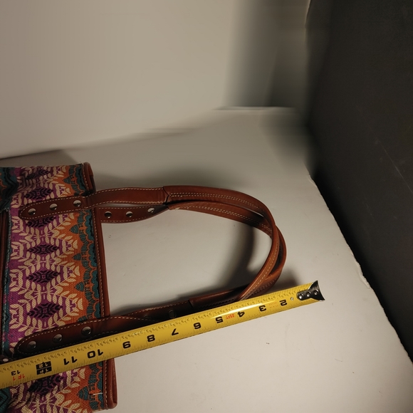 Multi color Ladies Handbag Relic Shoulder straps Snap Closure Boho - Picture 3 of 11